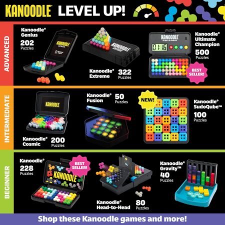 Educational Insights Kanoodle – 3D Brain Teaser Puzzle Game for Kids & Adults, Logic and Spatial Reasoning Challenge, Single Player STEM Puzzle Toy