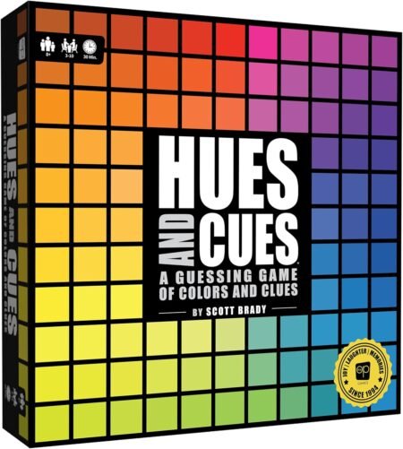 HUES and CUES Color Guessing Board Game for Family and Friends