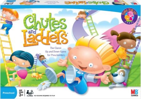 Hasbro Gaming Chutes and Ladders Board Game – Classic Preschool Family Game for Kids Ages 3+, Fun Learning Board Game for 2–4 Players