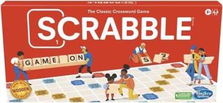 Hasbro Gaming Scrabble Board Game – Classic Word Game for Kids & Adults, Crossword Family Board Game, Educational Game Night Fun, Ages 8+