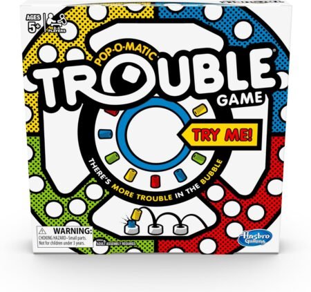 Hasbro Gaming Trouble Board Game for Kids Ages 5 and Up