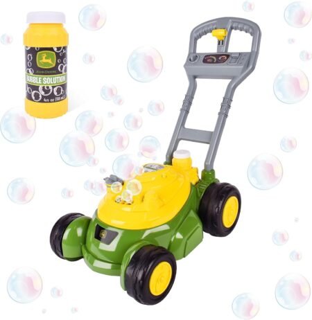 John Deere Bubble Lawn Mower for Toddlers – Bubble Blowing Gardening Toy, No Batteries Required, Indoor & Outdoor Fun for Kids Ages 2+