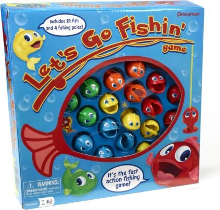 Let's Go Fishin Game by Pressman Original Fast Action Fishing Game