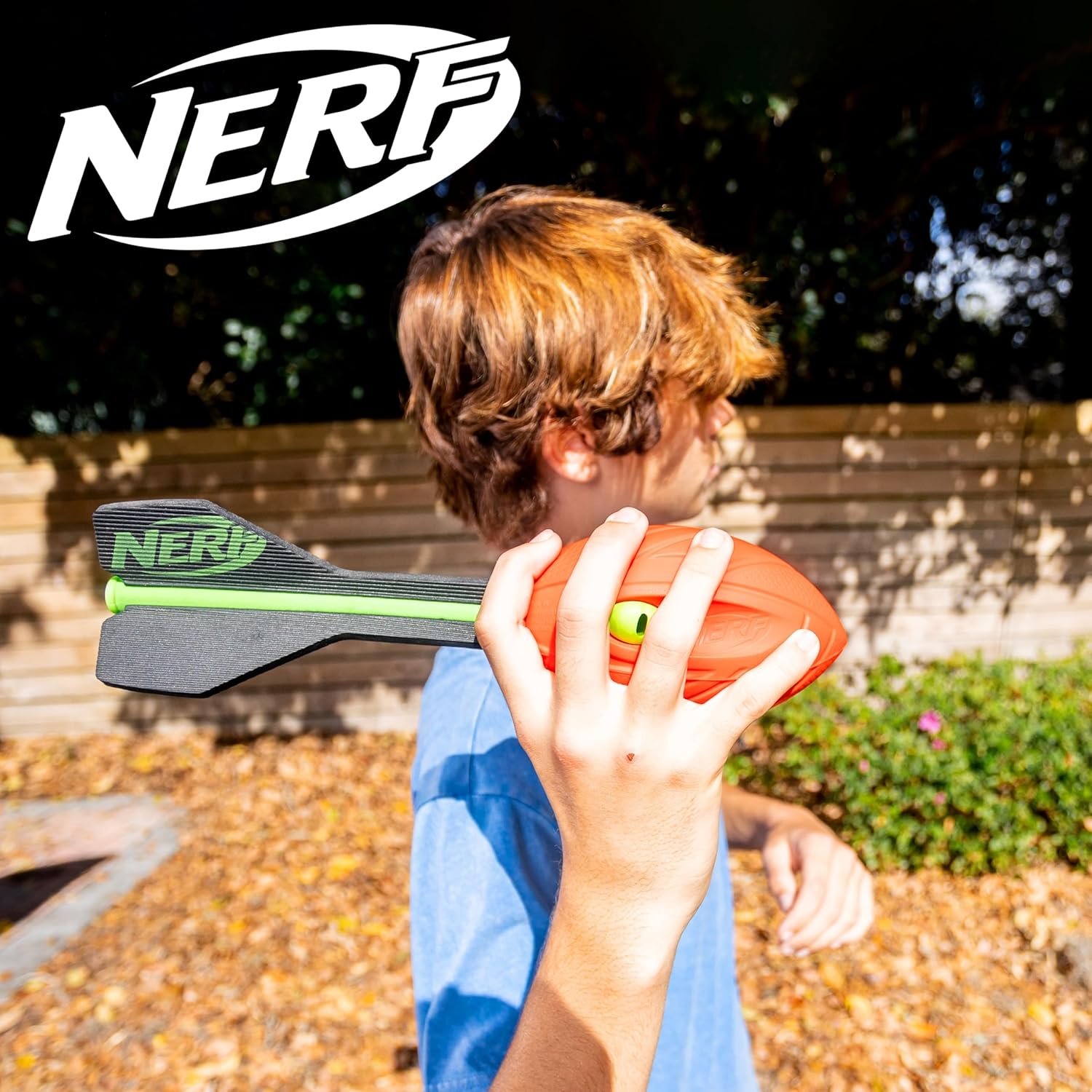 Nerf Vortex Aero Howler Foam Football – Long Distance Throwing Ball with Whistling Sound, Indoor & Outdoor Sports Toy for Kids