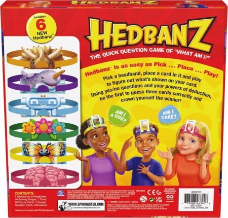 Spin Master Hedbanz 2023 Edition – Picture Guessing Board Game for Kids & Families, Fun Party Game for Ages 6+, 2–6 Players