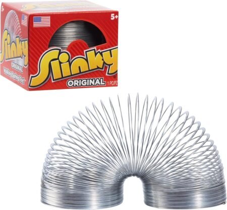 The Original Slinky Walking Spring Toy – Classic Metal Slinky Fidget Toy, 2.75-Inch Diameter Retro Toy for Kids & Adults