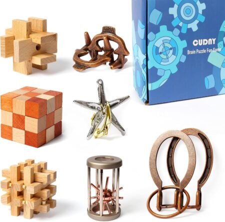 CUDNY 7 Pieces Cool Mind Brain Teaser Kids