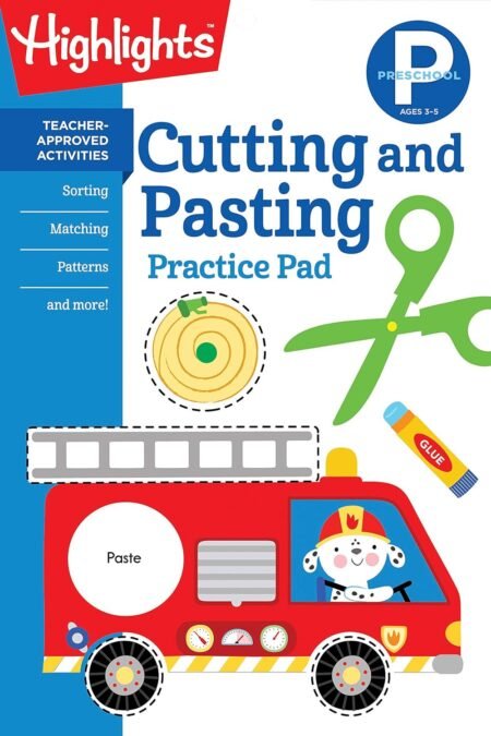 Preschool Cutting and Pasting Activity Book